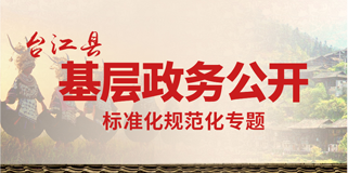 臺江縣基層政務公開標準化規范化專題